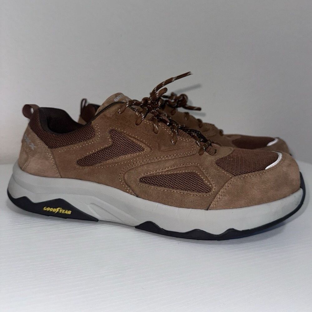 Skechers Work Carbon Nano EH Men's Safety Shoes Brown 12 D (Medium)